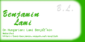 benjamin lami business card